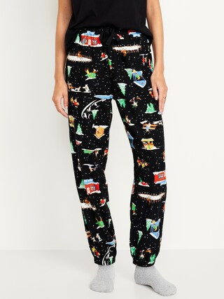 High-Waisted Flannel Pajama Joggers for Women | Old Navy (CA)