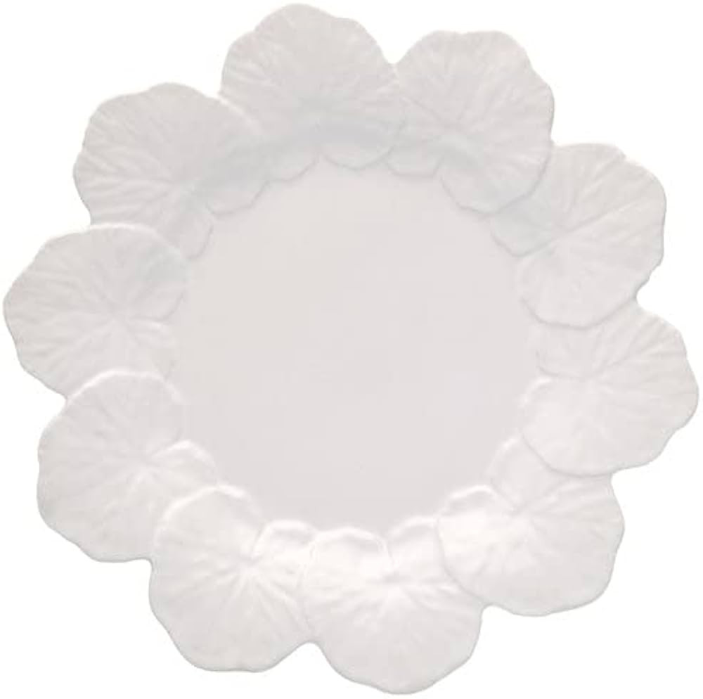 Bordallo Pinheiro Geranium Dinner Plate White, Set of 4 | Amazon (US)
