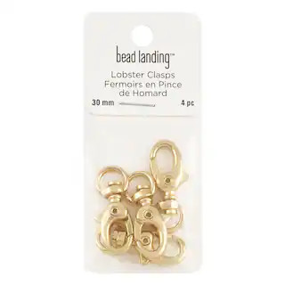 30mm Gold Lobster Clasps by Bead Landing™ | Michaels | Michaels Stores