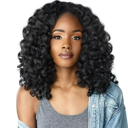 Sensationnel Half Wig Instant Weave Curls Kinks N Co Money Maker (F1B/30) | Walmart (US)