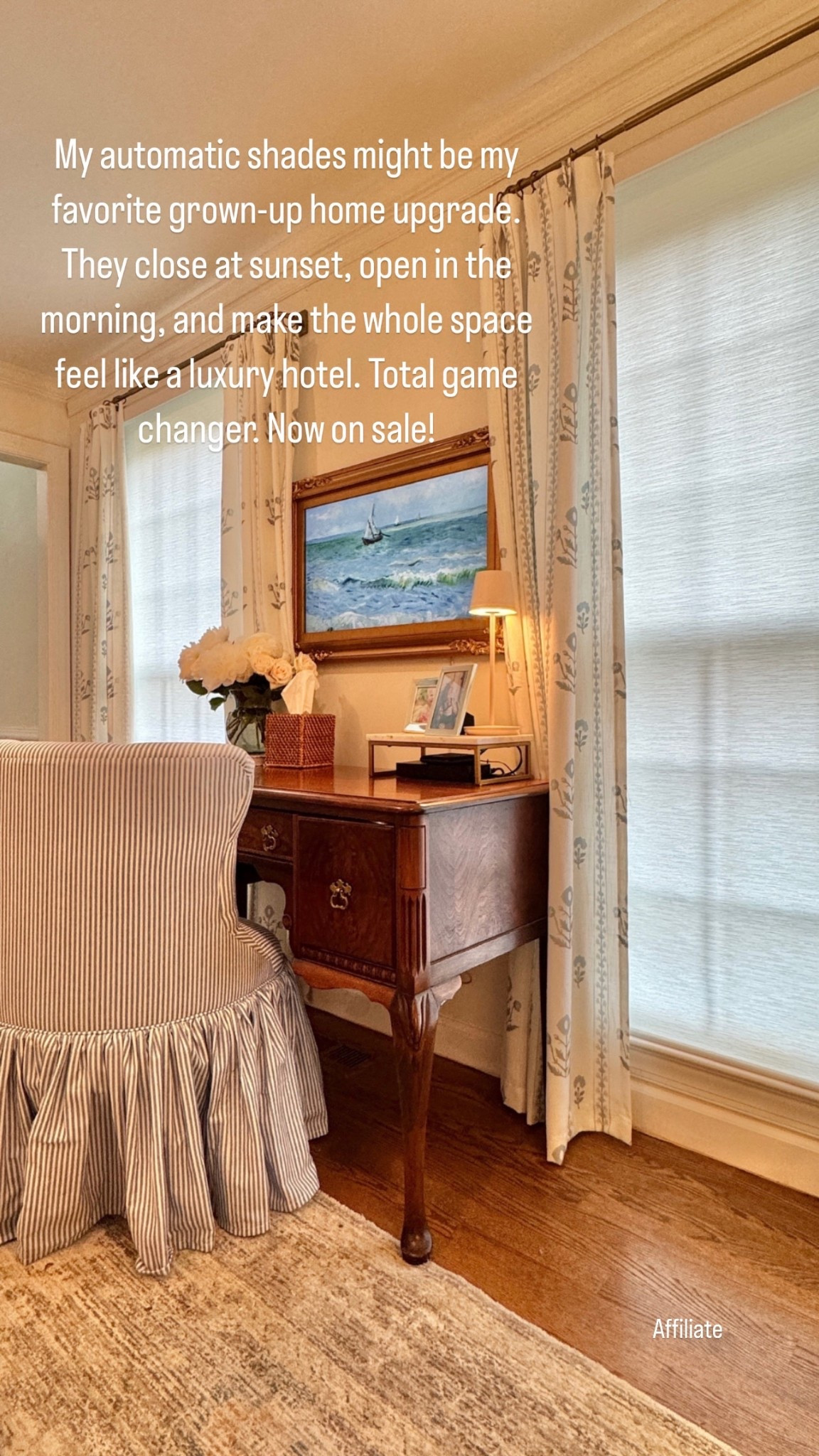 We absolutely love our automatic shades in our living room! They’re perfect for looking our house look uniform from the outside, and they’re just SO easy! Amazon finds, prime day deals, classic home, Grandmillennial home

#LTKStyleTip #LTKHome