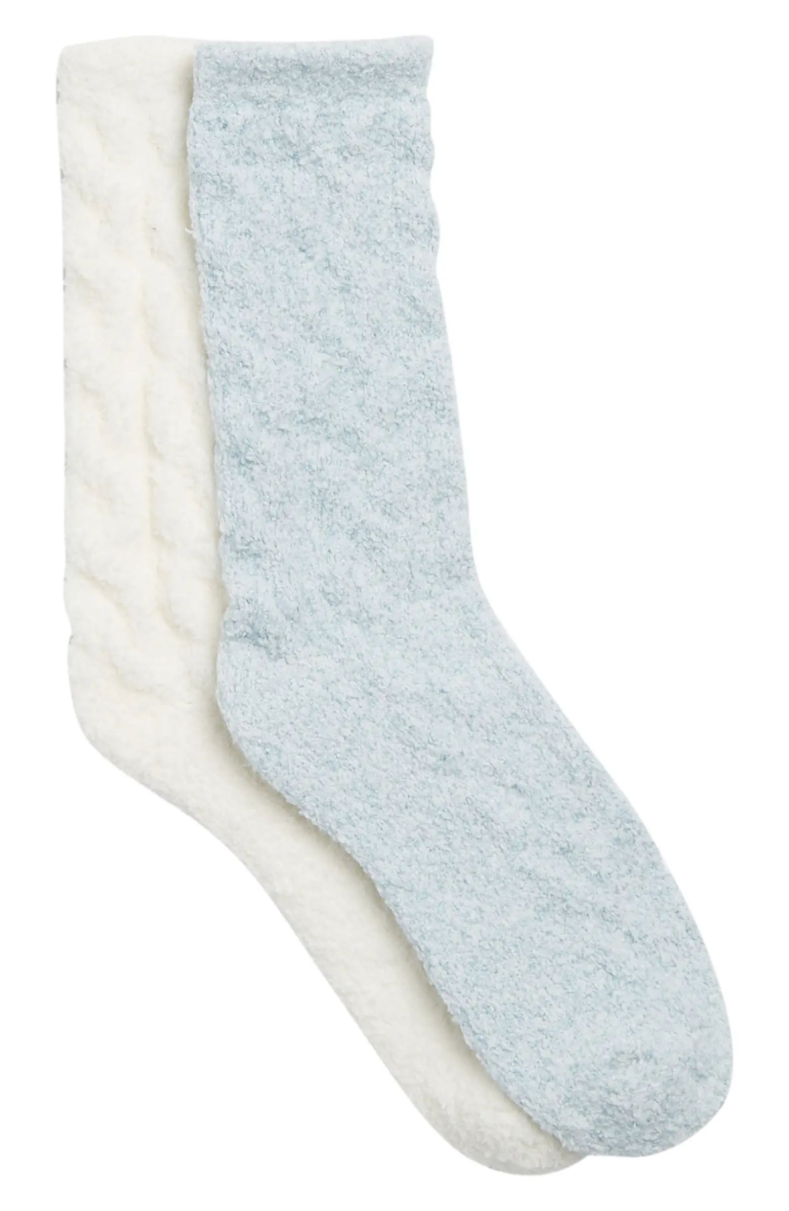 Butter Cable Knit Crew Socks - Pack of 2 | Nordstrom Rack