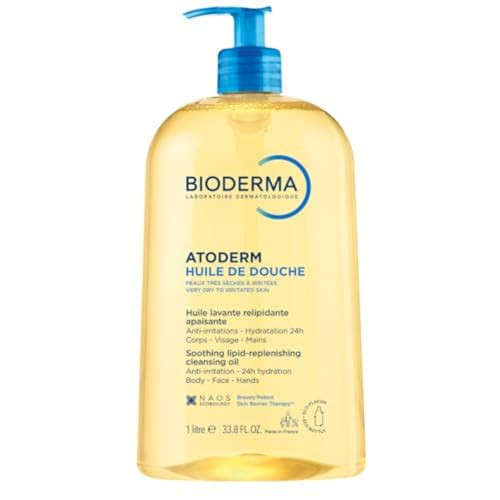 Bioderma Atoderm Shower Oil, Cleansing Oil For Face & Body, Nourishing Cleansing Oil For Dry to Atopic Sensitive Skin For Softer & Smooth Skin For Your Whole Family | Amazon (US)