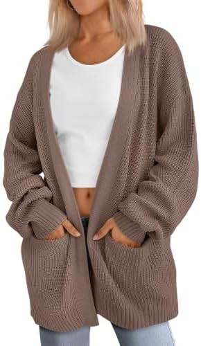 LILLUSORY Womens Oversized Cardigans Soft Knit Cardigan Sweater with Pockets | Amazon (US)