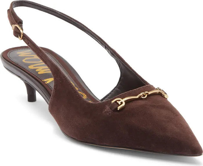 Farrah Kitten Heel Pointed Toe Slingback Pump (Women) | Nordstrom Rack