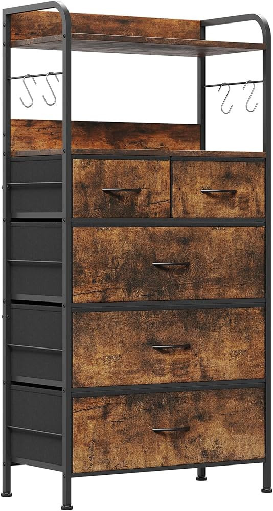 Jojoka Dresser for Bedroom with 5 Drawers, Dressers & Chests of Drawers for Hallway, Entryway, St... | Amazon (US)
