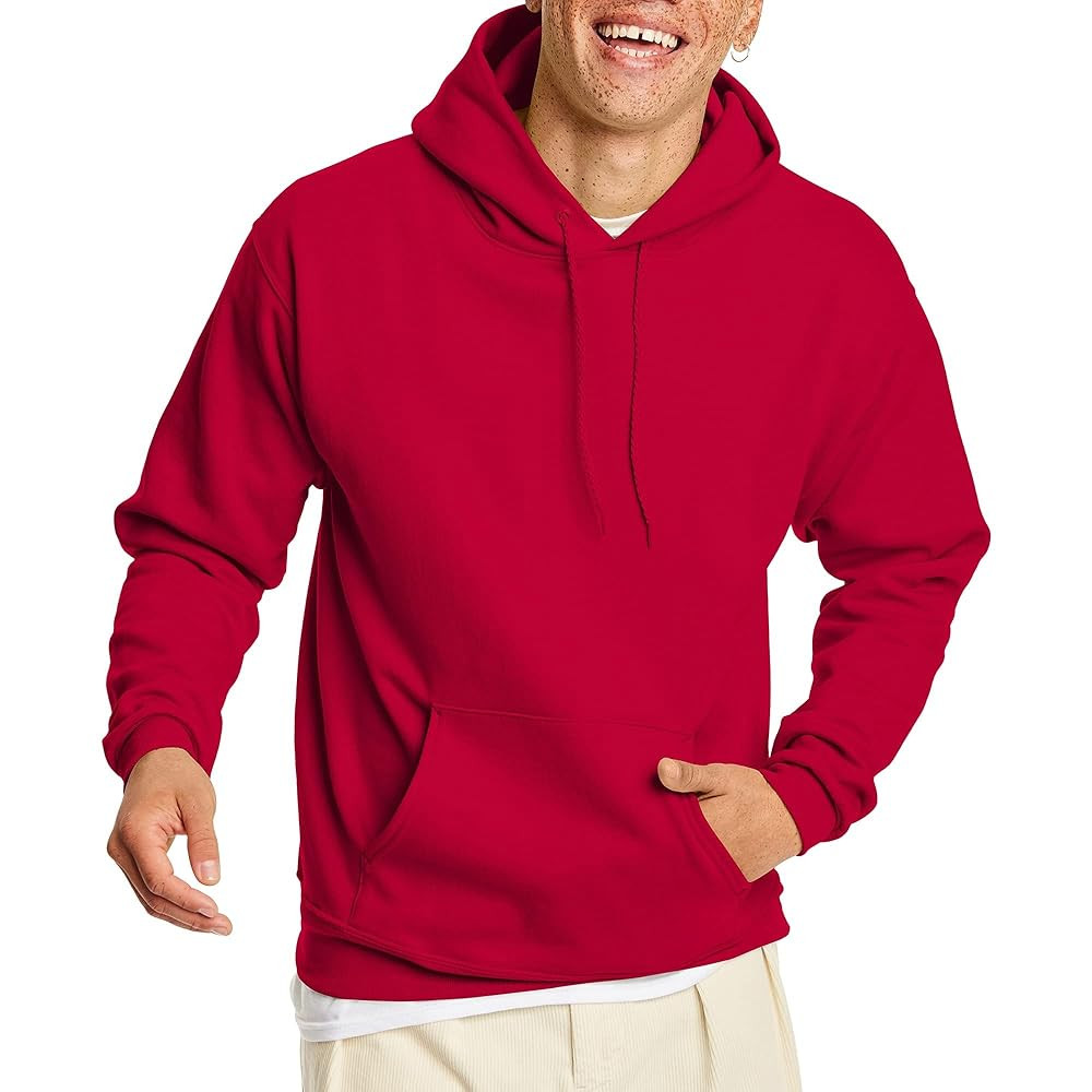 Hanes EcoSmart Hoodie, Midweight Fleece, Pullover Hooded Sweatshirt for Men | Amazon (US)