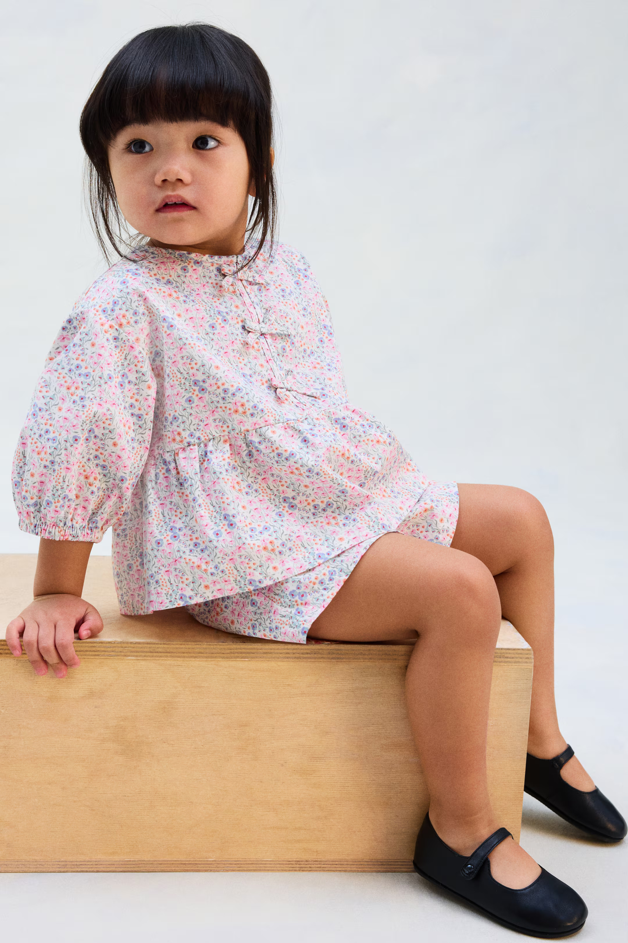 2-piece Cotton Poplin Set - Pink/floral - Kids | H&M US | H&M (US + CA)