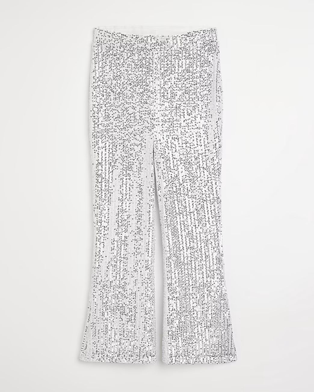 River Island Girls silver sequin flared pants | River Island (US)