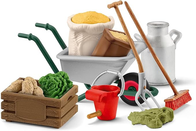 Schleich Farm World Stable Care Accessory Set for Horse and Farm Animal Figurines - 11pc Educatio... | Amazon (US)