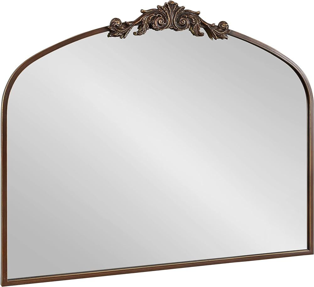Kate and Laurel Arendahl Ornate Traditional Arched Mirror, 36 x 29, Bronze, Decorative Baroque St... | Amazon (US)
