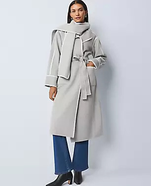 Weekend Collection Wrap Scarf Coat | Ann Taylor