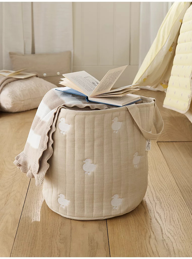 Stacey Solomon Natural Ducks Quilted Storage Basket | George