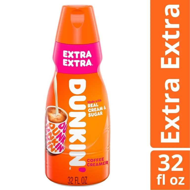 Dunkin' Extra Extra Coffee Creamer, 32 fl oz Bottle | Walmart (US)