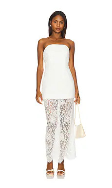 Lovers and Friends Serena Midi Dress in White from Revolve.com | Revolve Clothing (Global)