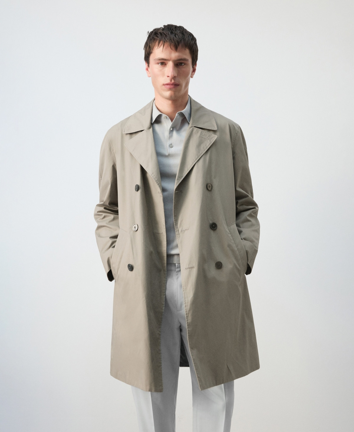 Mango Men's Regular-Fit Trench Coat - Medium Brown | Macy's