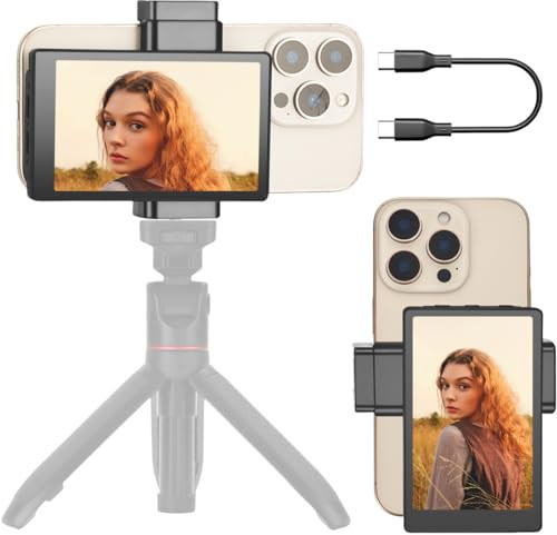 OmniMaster Phone Vlog Selfie Monitor Screen, Magnetic Phone Holder Clip Mount, Using Rear Camera for Selfie Vlog Live Stream TikTok, Instagram, YouTube, iPhone & Android Phone Compatible (PH01 Max) | Amazon (US)