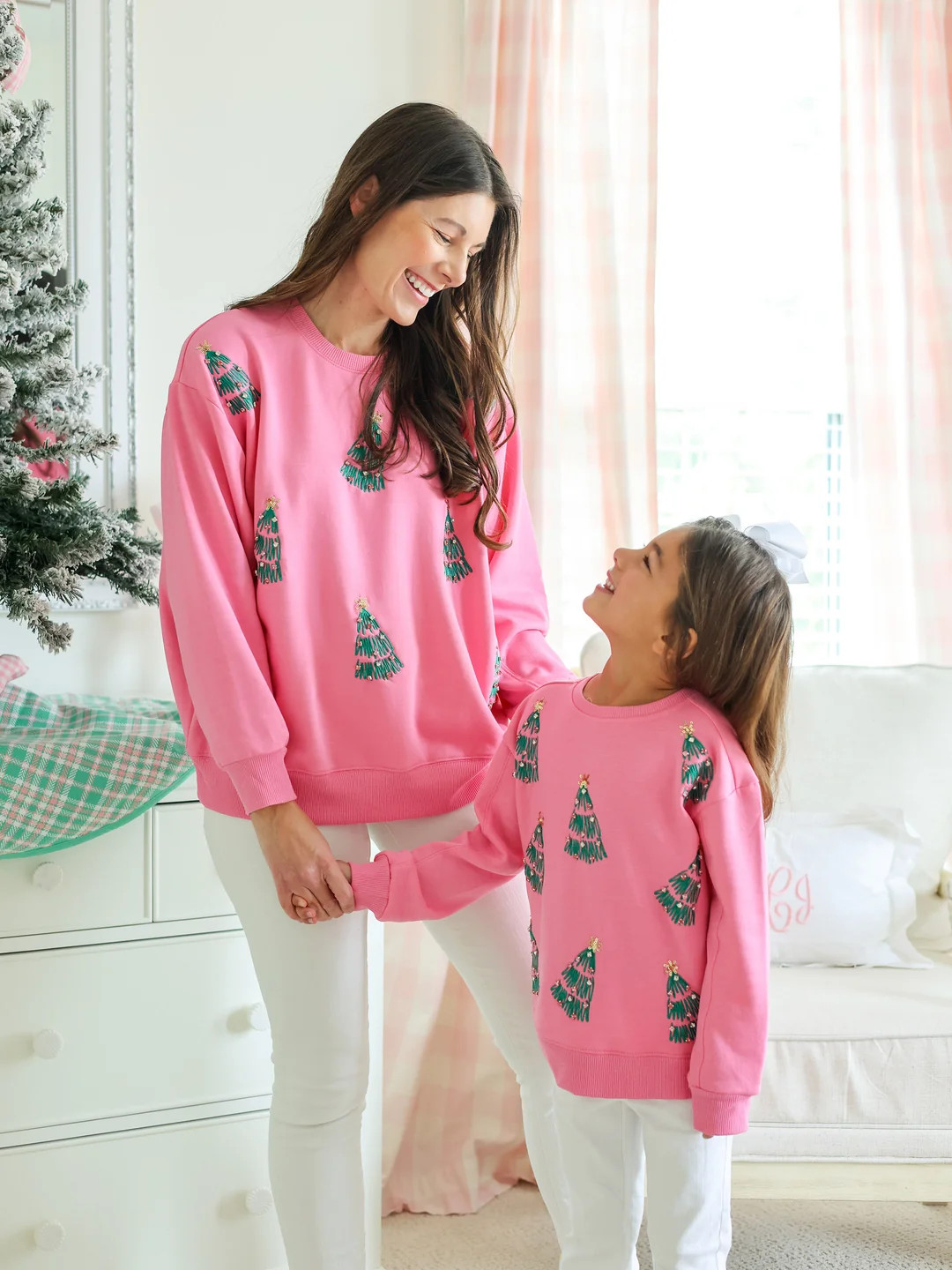 Sarah Sweatshirt | Green Trees | Mary Square