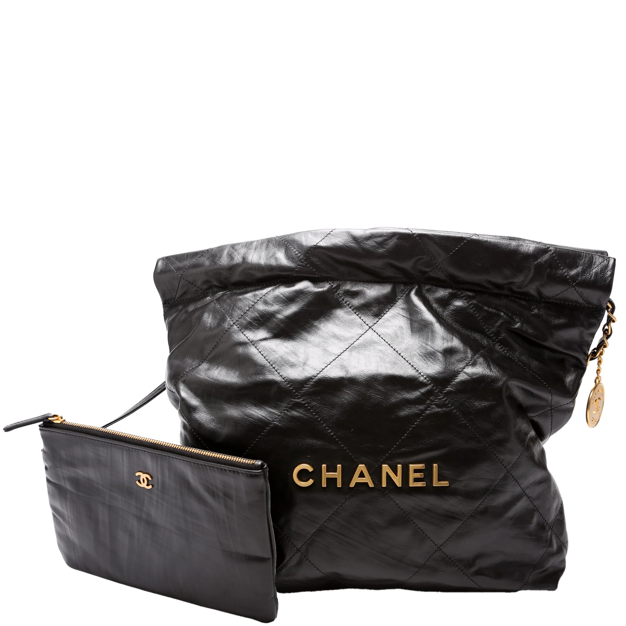 Chanel 22 Shiny Quilted Calfskin | Keeks Designer Handbags