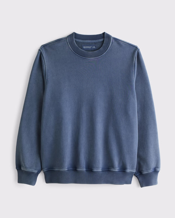 Essential French Terry Heavyweight Crew Sweatshirt | Abercrombie & Fitch (US)