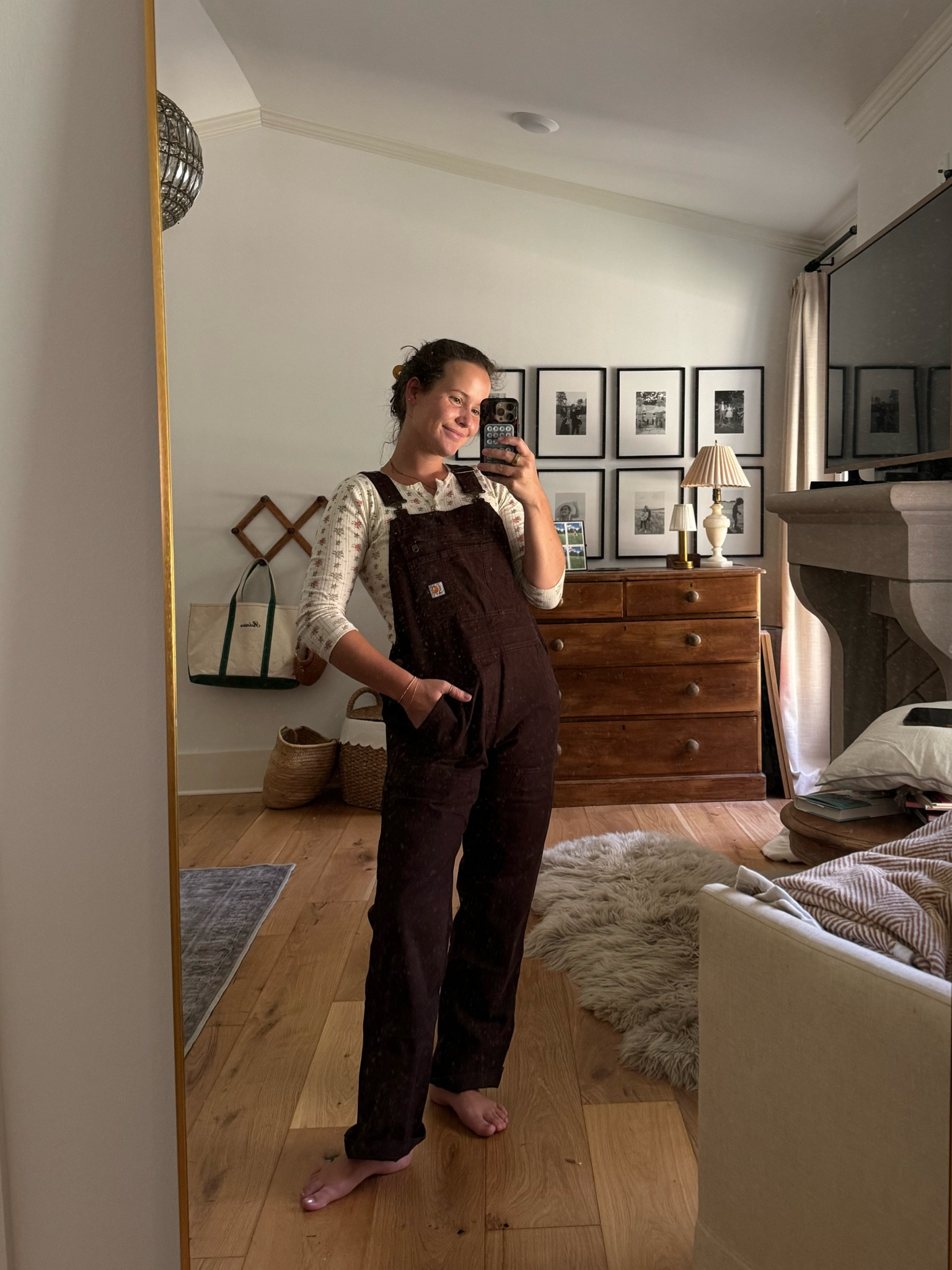 Wearing a small short!