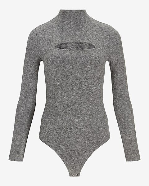 Body Contour Cozy Mock Neck Cutout Bodysuit | Express