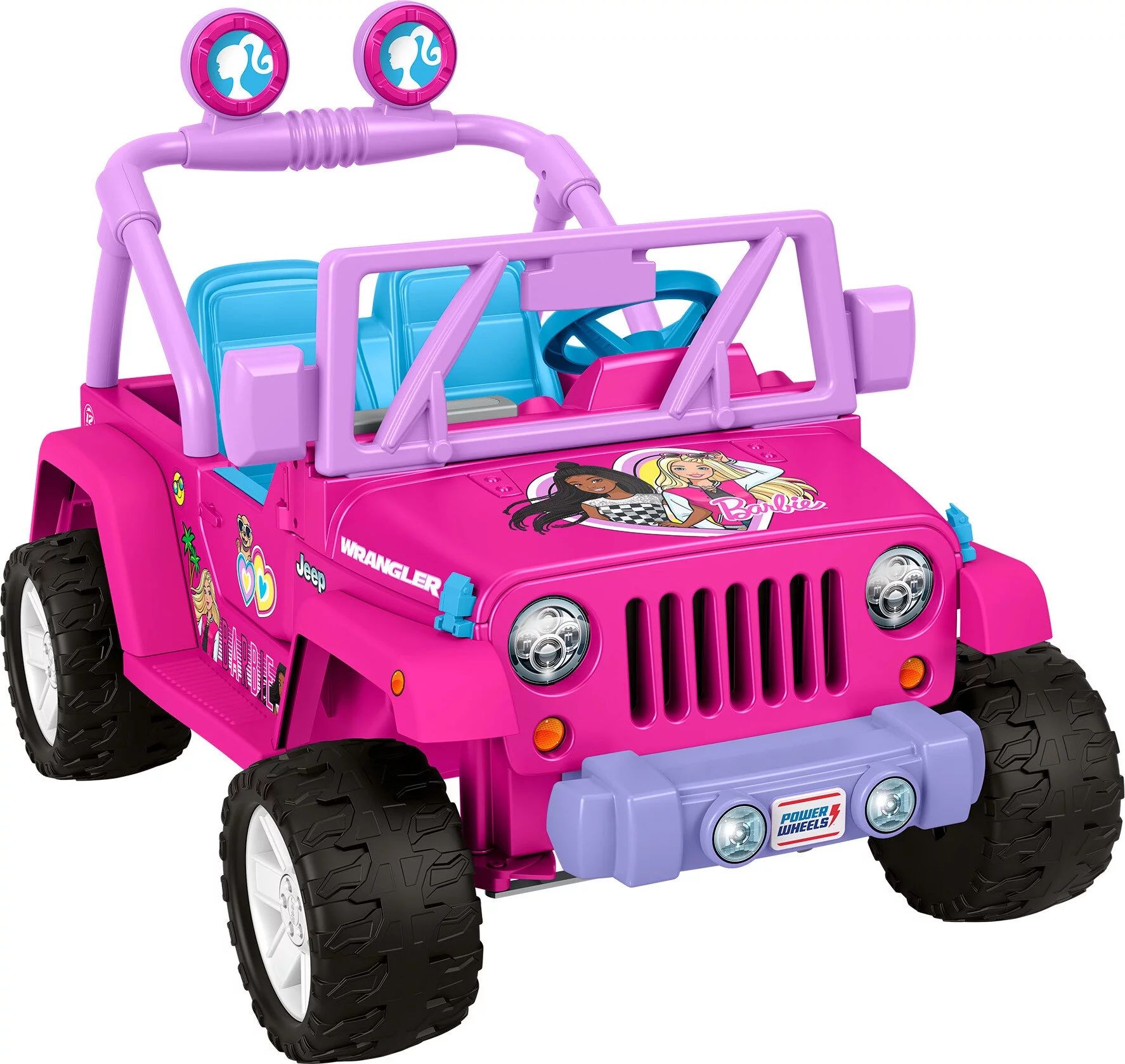 Power Wheels Barbie Jeep Wrangler Ride-On Toy With Music, Battery-Powered Preschool Toy | Walmart (US)