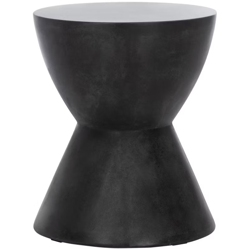 Athena Indoor/Outdoor Modern Concrete Round Accent Table - Black - Safavieh | Target