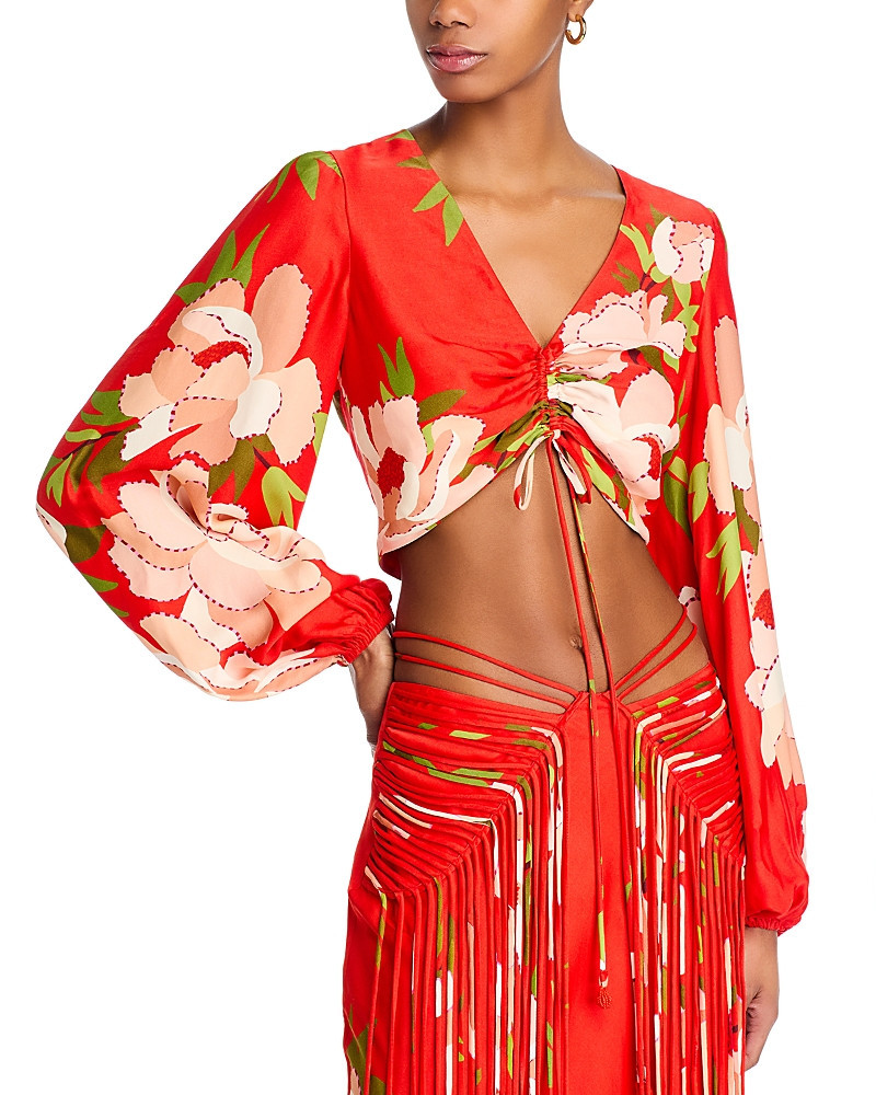 Farm Rio Peony Cropped Top - Exclusive | Bloomingdale's (US)