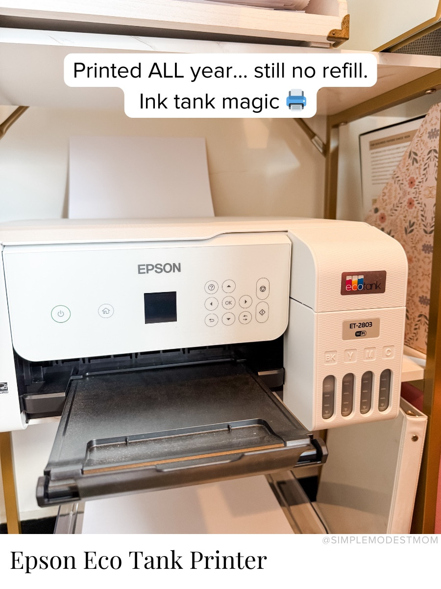 We’ve printed so much this year — coloring pages, tax documents, everything — and I still haven’t had to refill the ink. That alone makes this printer a win in my book.

#LTKmomlife #LTKHome #LTKdayinmylife