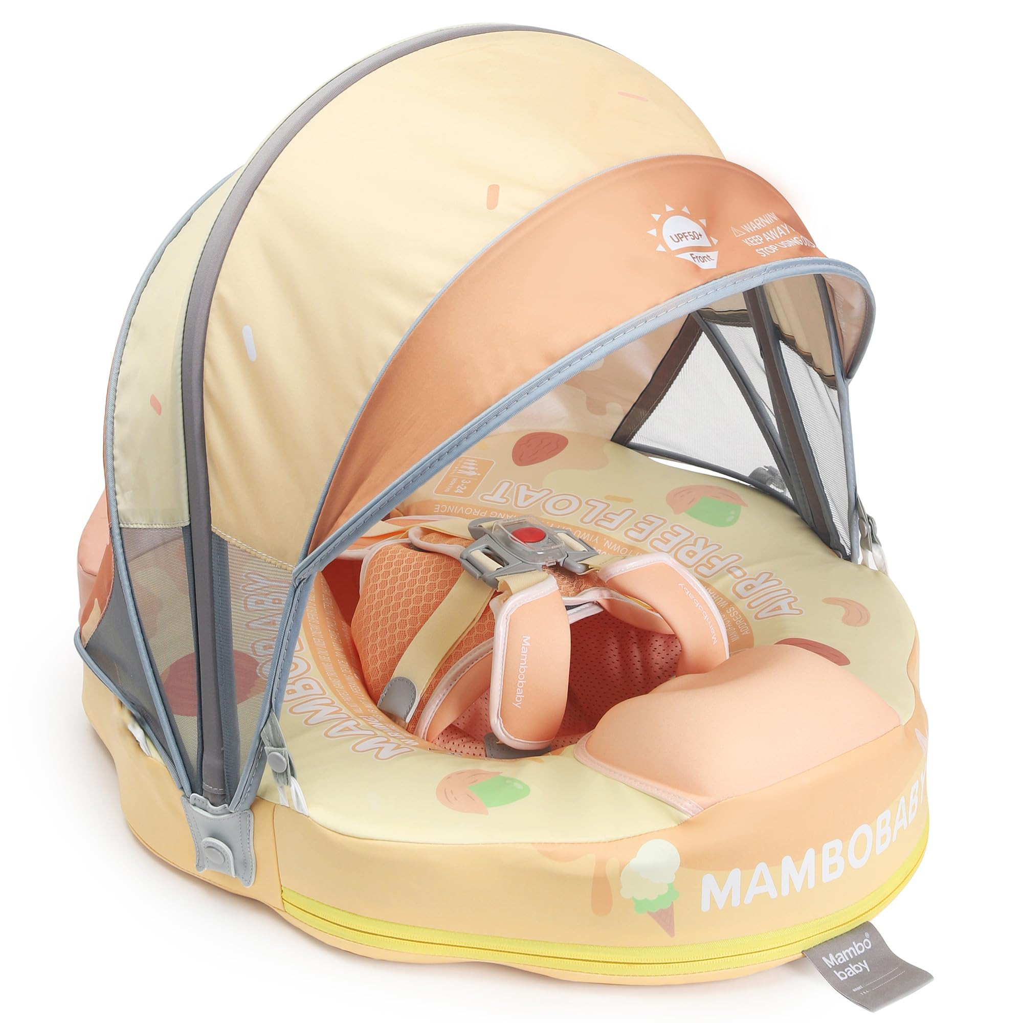 Mambobaby Float Add Tail Baby/Infant Swim Float with Canopy, Non-Inflatable Solid Upgrade Soft Wa... | Amazon (US)