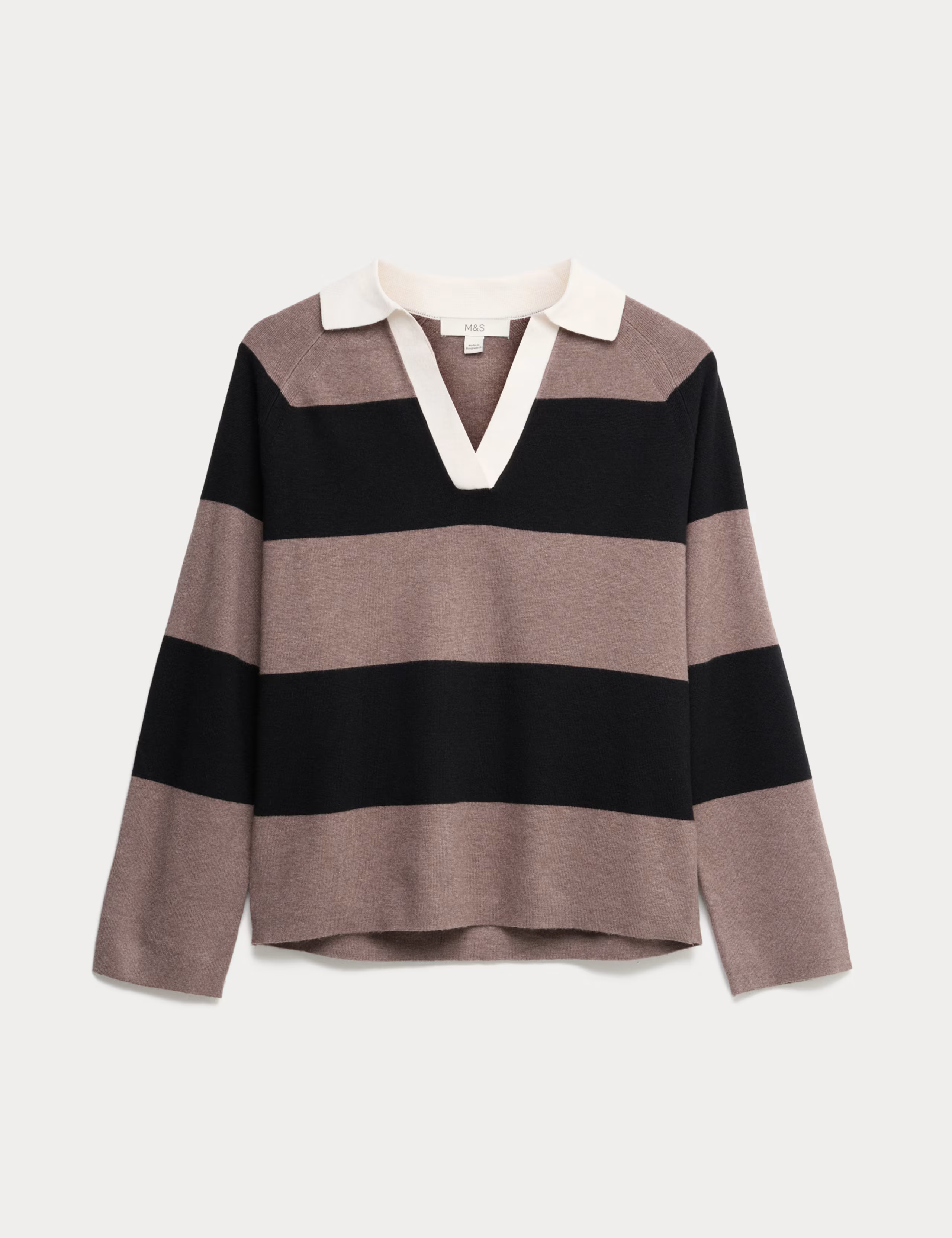 Soft Touch Striped Knitted Rugby Top | M&S Collection | M&S | Marks & Spencer (UK)