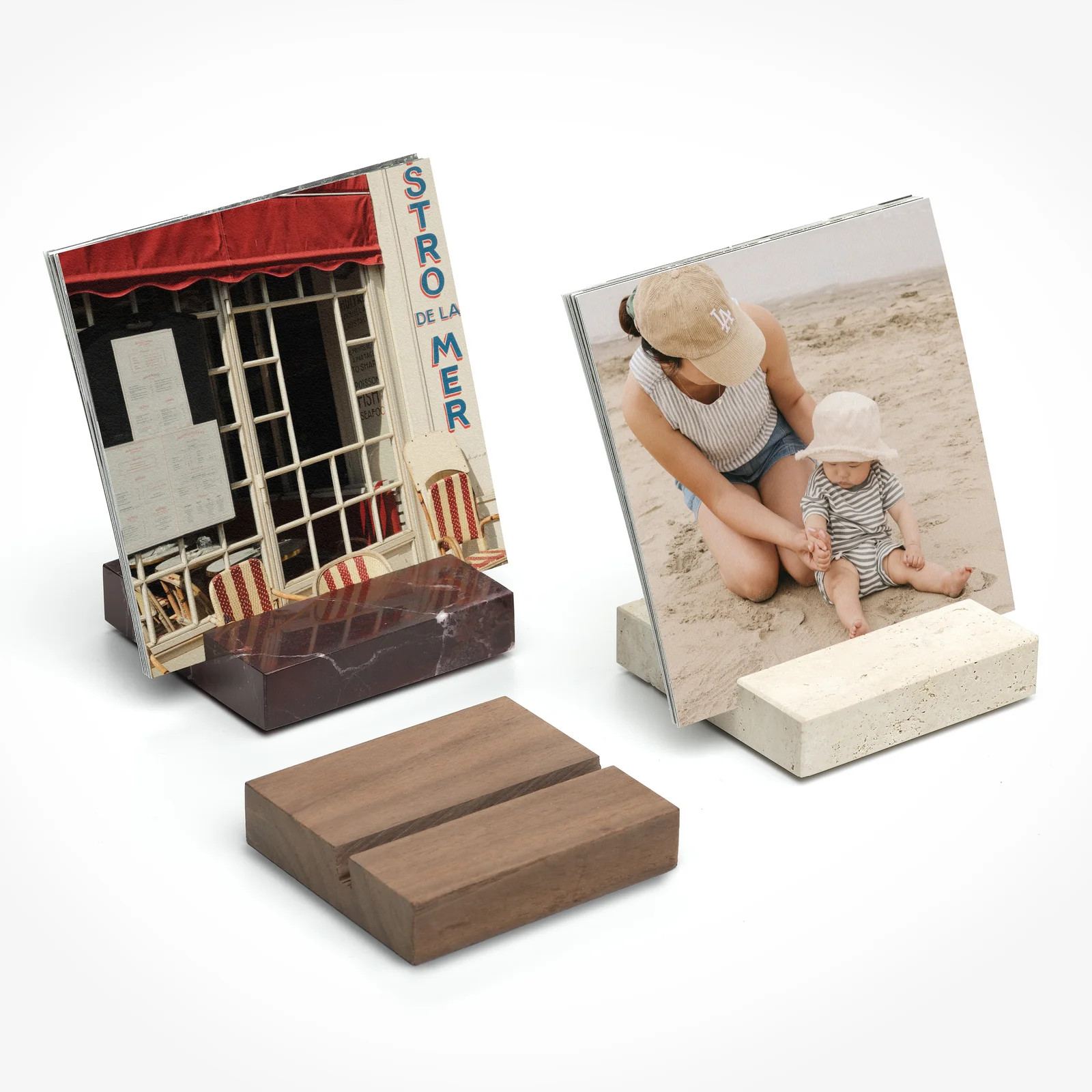 Custom Photo Block & Prints | Ivory Travertine Tabletop Decor | Artifact Uprising