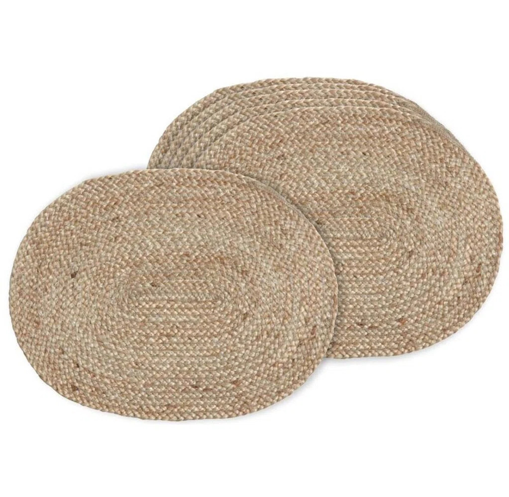Garibaldi Jute No Pattern Oval Placemat (Set of 4) | Wayfair UK