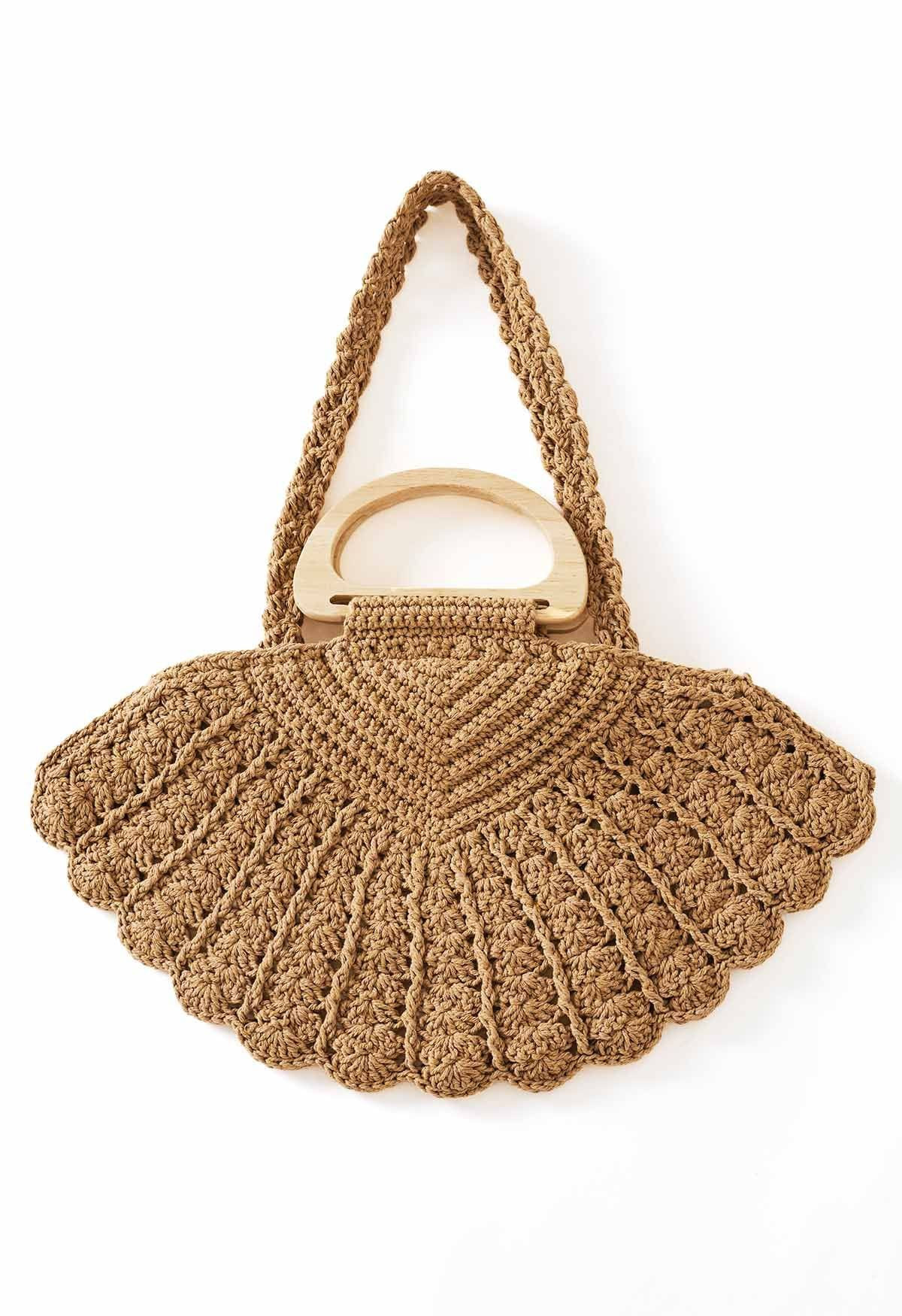 Shell Shape Woven Shoulder Bag | Chicwish