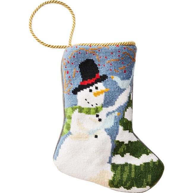 Bauble Stockings | Mini Frosty The Snowman Stocking, White | Maisonette | Maisonette