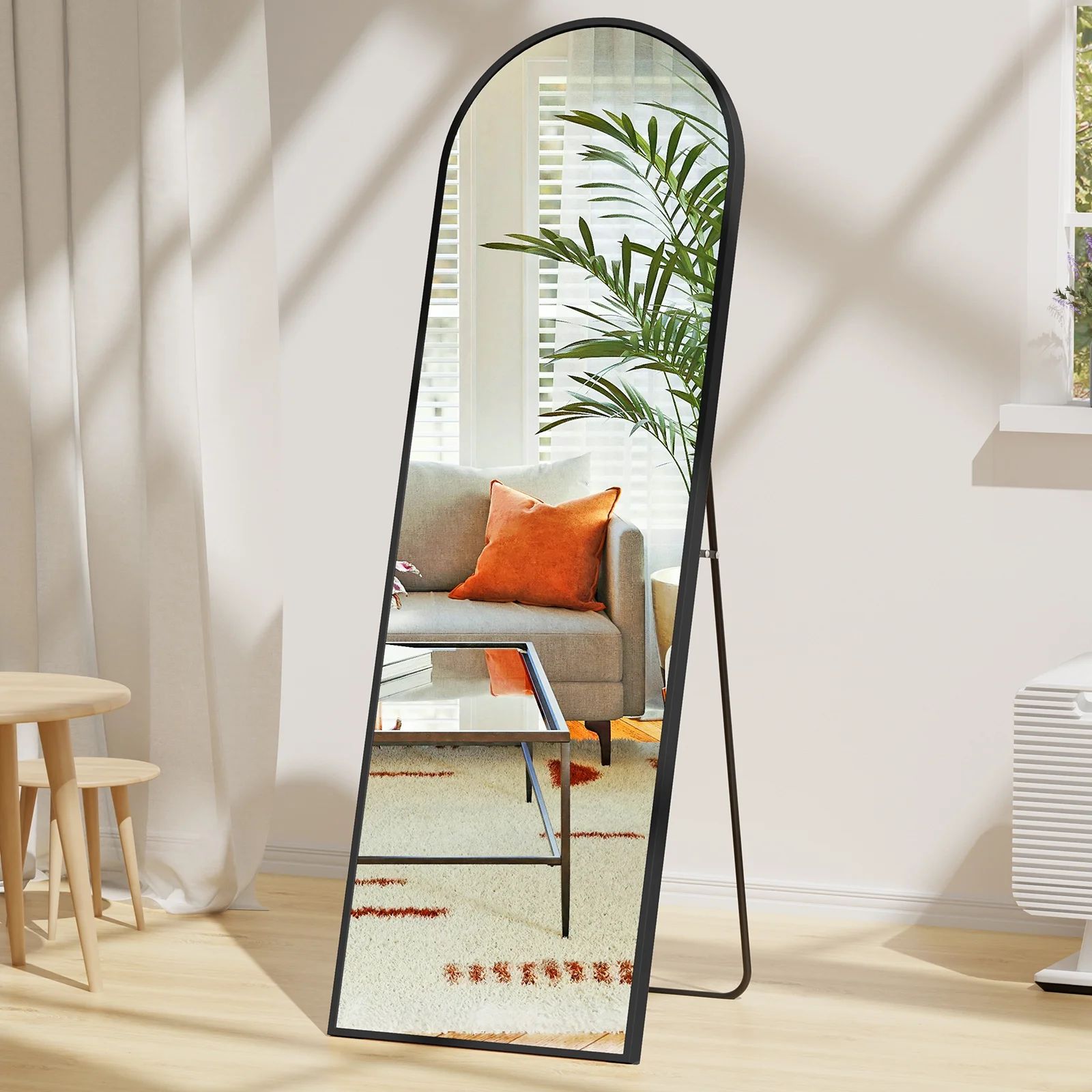 EDX Arched Full Length Mirror 59"x16" Full Body Mirror Rectangle Free Standing Wall Mounted Leani... | Walmart (US)