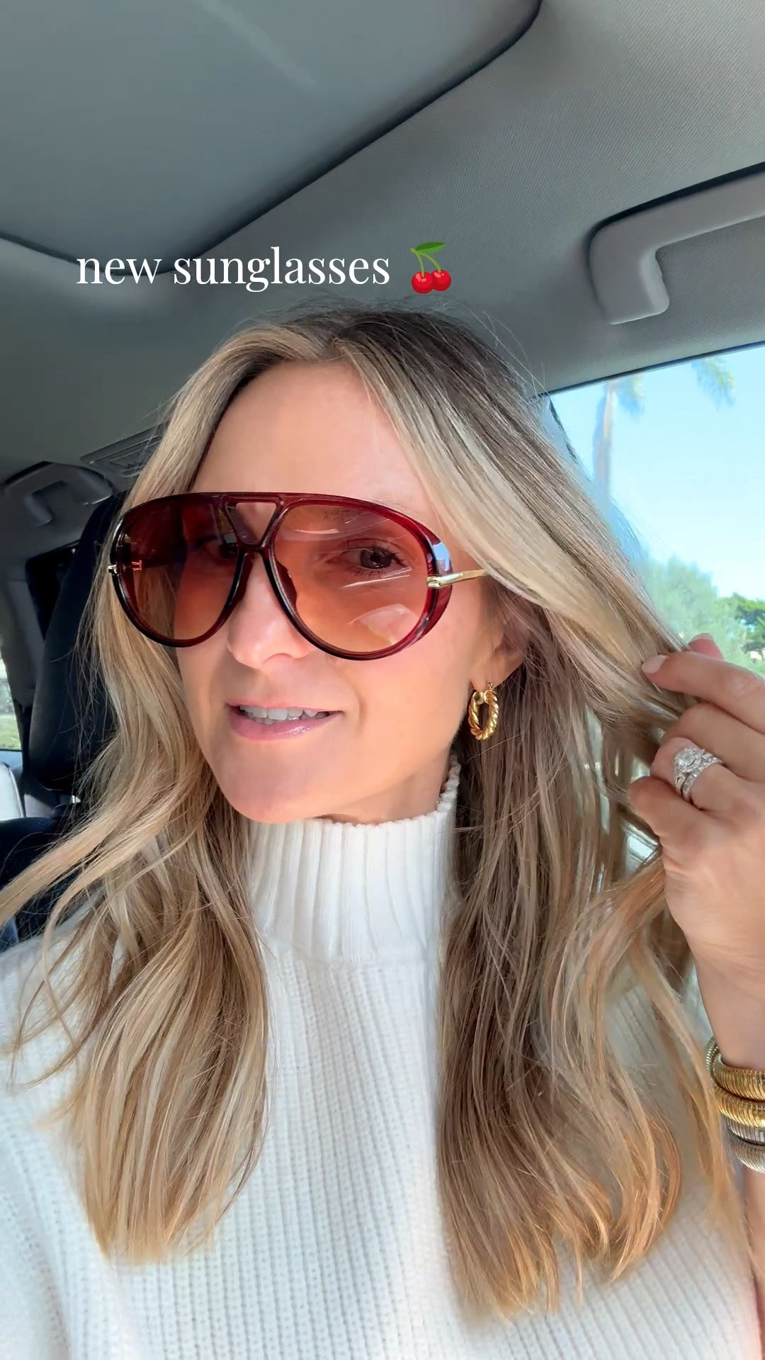 Bought some new sunglasses for $30.  Love the cherry color!

#LTKOver40 #LTKmomlife