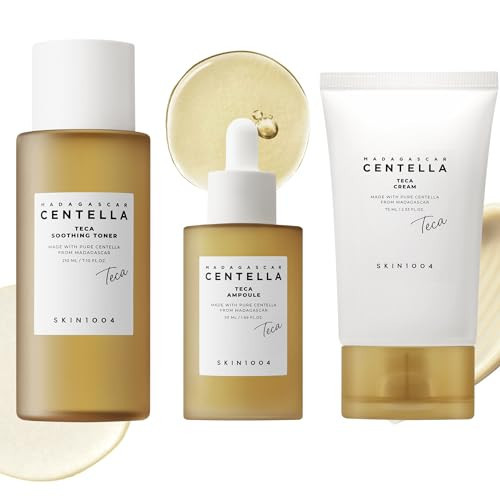 SKIN1004 Madagascar Centella TECA Skincare Set, Soothing Toner, Hydrating Ampoule & Moisturizing Cream, Korean Routine with TECA & PDRN for Barrier Support, Oil & pH Balance, Gift Set, Korean Skin Car | Amazon (US)