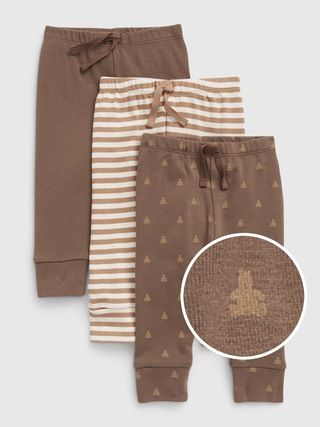 Baby 100% Organic Cotton Print Pants (3-Pack) | Gap (US)