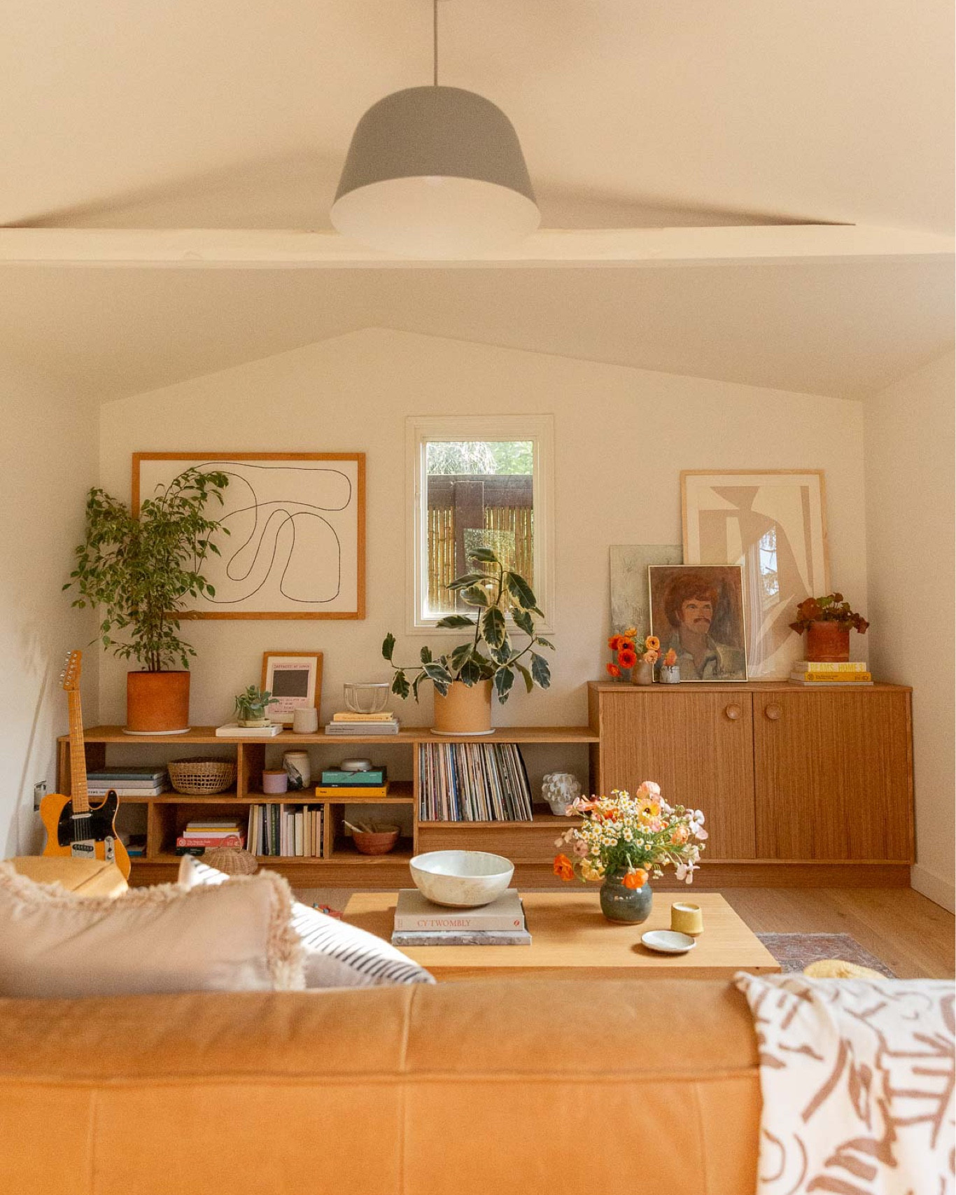 Organic modern - earthy mid century - interiors - living room - wood furniture - art books - abstract art

#LTKhome