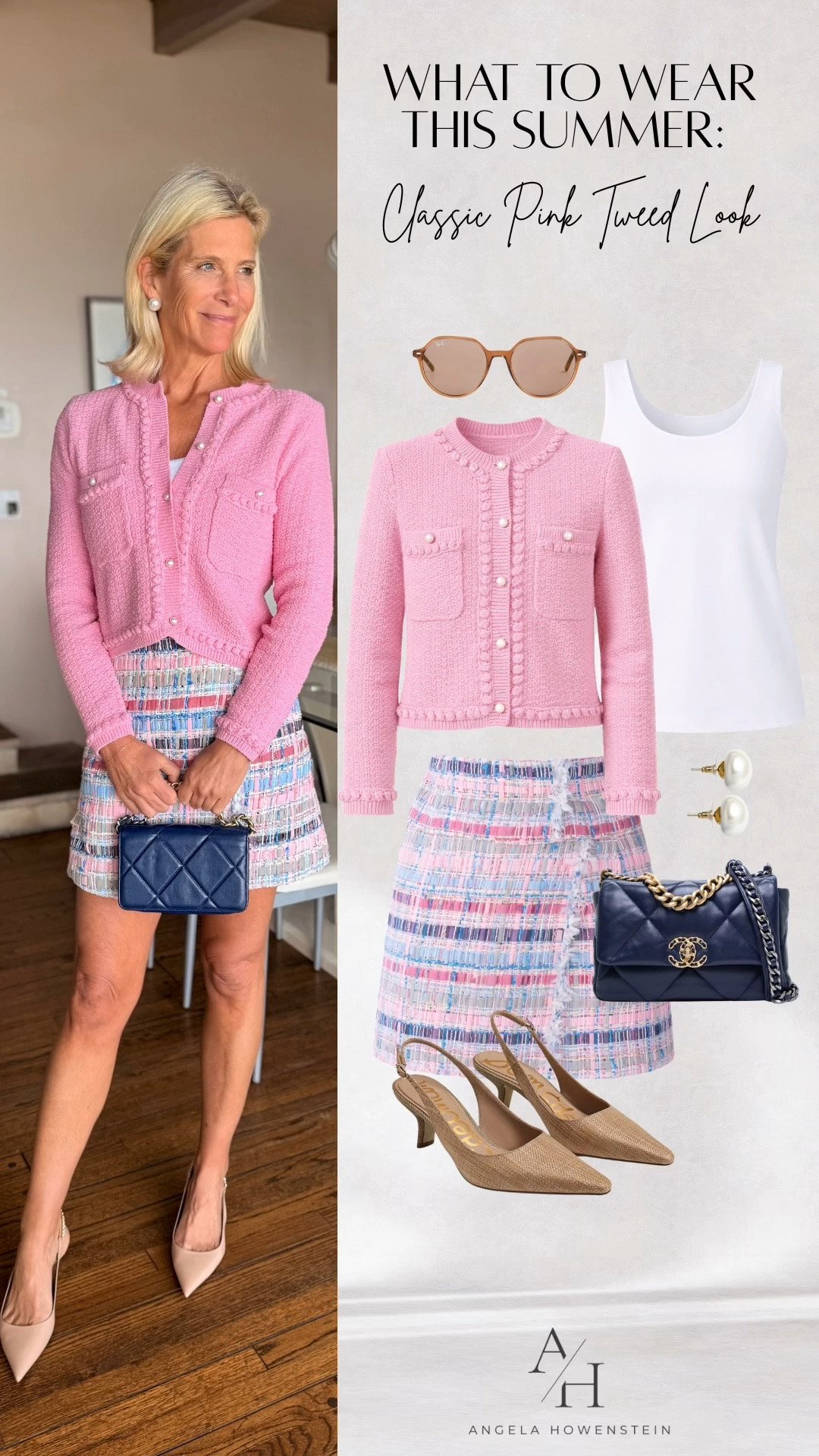 Classic pink tweed outfit idea.

#LTKOver40 #LTKootd #LTKWedding