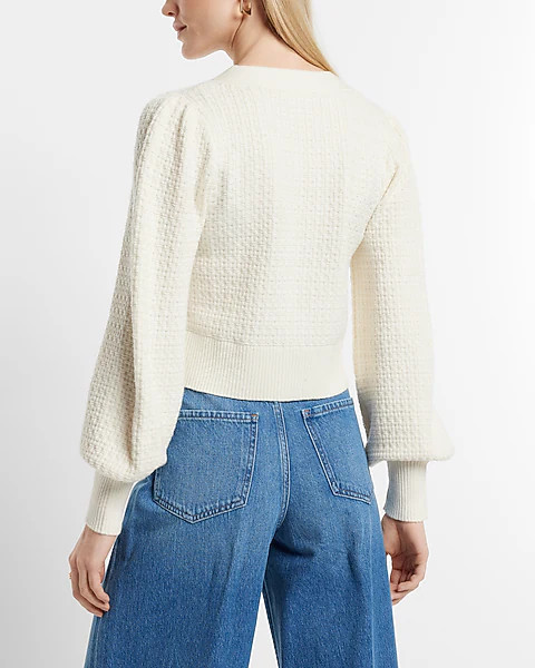 V-Neck Bow Cardigan | Express