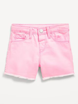 High-Waisted Frayed-Hem Jean Shorts for Toddler Girls | Old Navy (US)