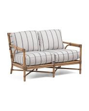 51.5x33 outdoor key largo sunbrella fabric aluminum frame love seat | TJ Maxx