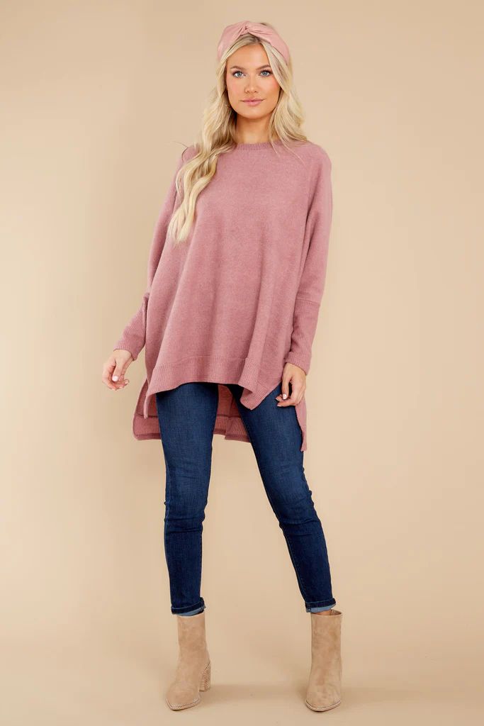 Just What I Need Dusty Rose Top | Red Dress 