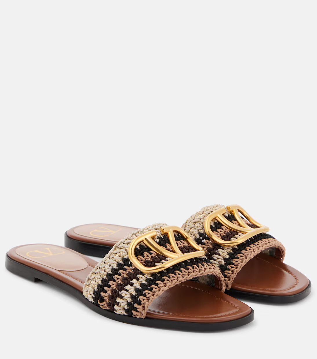 VLogo Signature crochet slides | Mytheresa (UK)