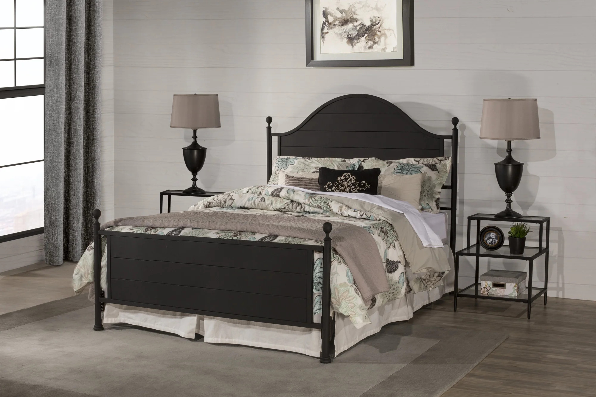 Hillsdale Furniture Cumberland King Metal Bed, Textured Black - Walmart.com | Walmart (US)