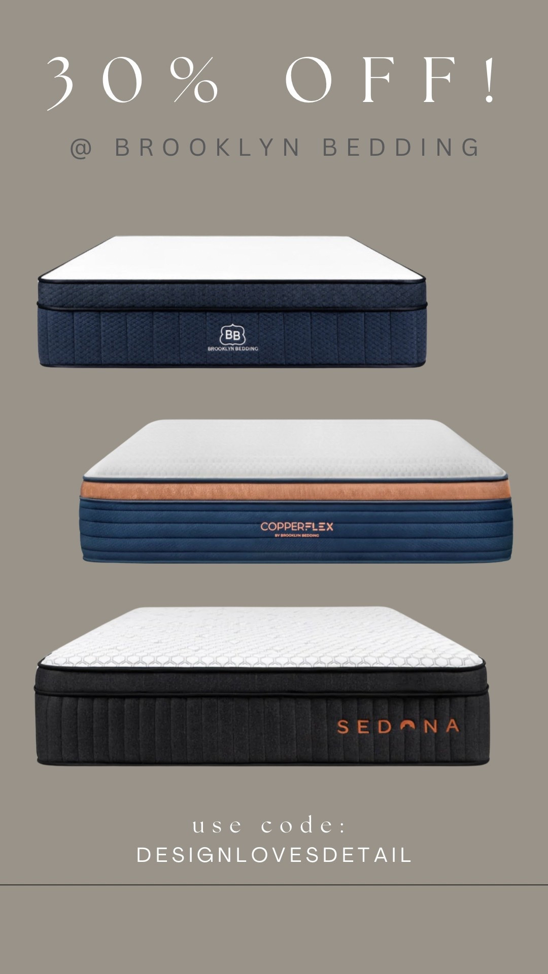 Get 30% off now with code “designlovesdetail” at my fave @BrooklynBedding! Their products are great quality and they have a 120 night sleep guarantee to make sure you love it!! 

#brooklynbeddingpartner #brooklynbedding 

#LTKSeasonal #LTKSaleAlert #LTKHome