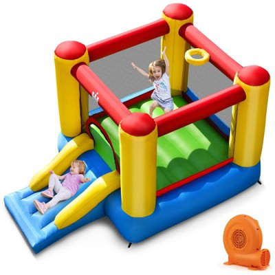 Infans Inflatable Bouncer Kids Slide Bounce House for Indoor Outdoor with 350W Blower | Target